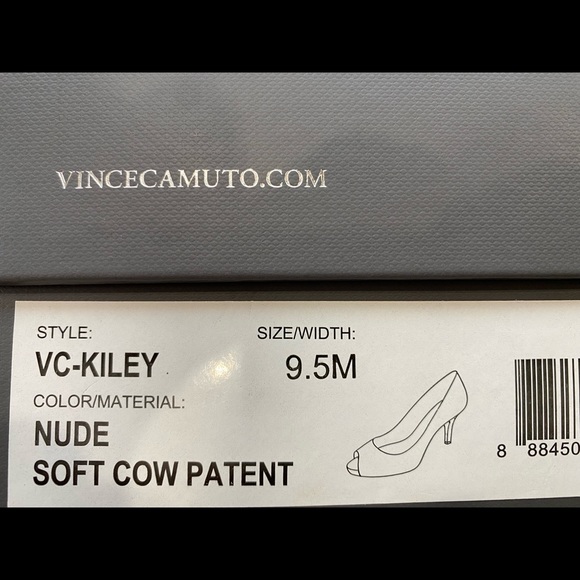 NWB Vince Camuto Nude Soft Cow Patent Heels - Picture 2 of 6